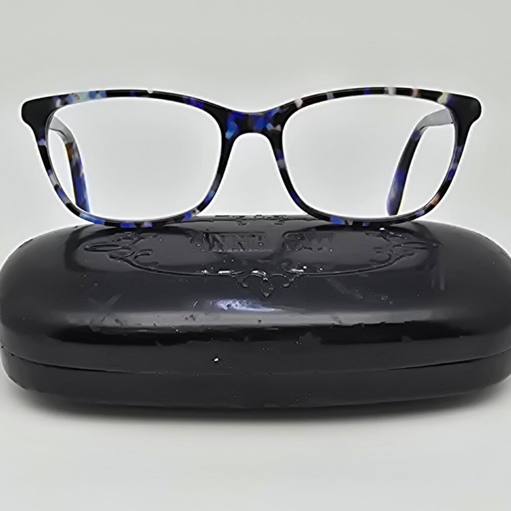 Anna Sui AS658 603 Blue Tortoise Eyeglasses Frame w Flexhinge and Case 54-17-140